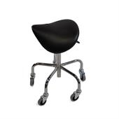 30460 Operation stool, hand operated, swivel castors, saddel seat