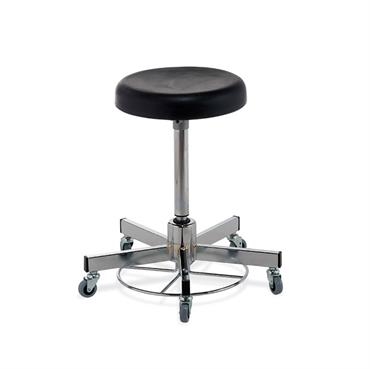 30430 Operation stool, foot operated, swivel castors, cushion of polyurethane foam